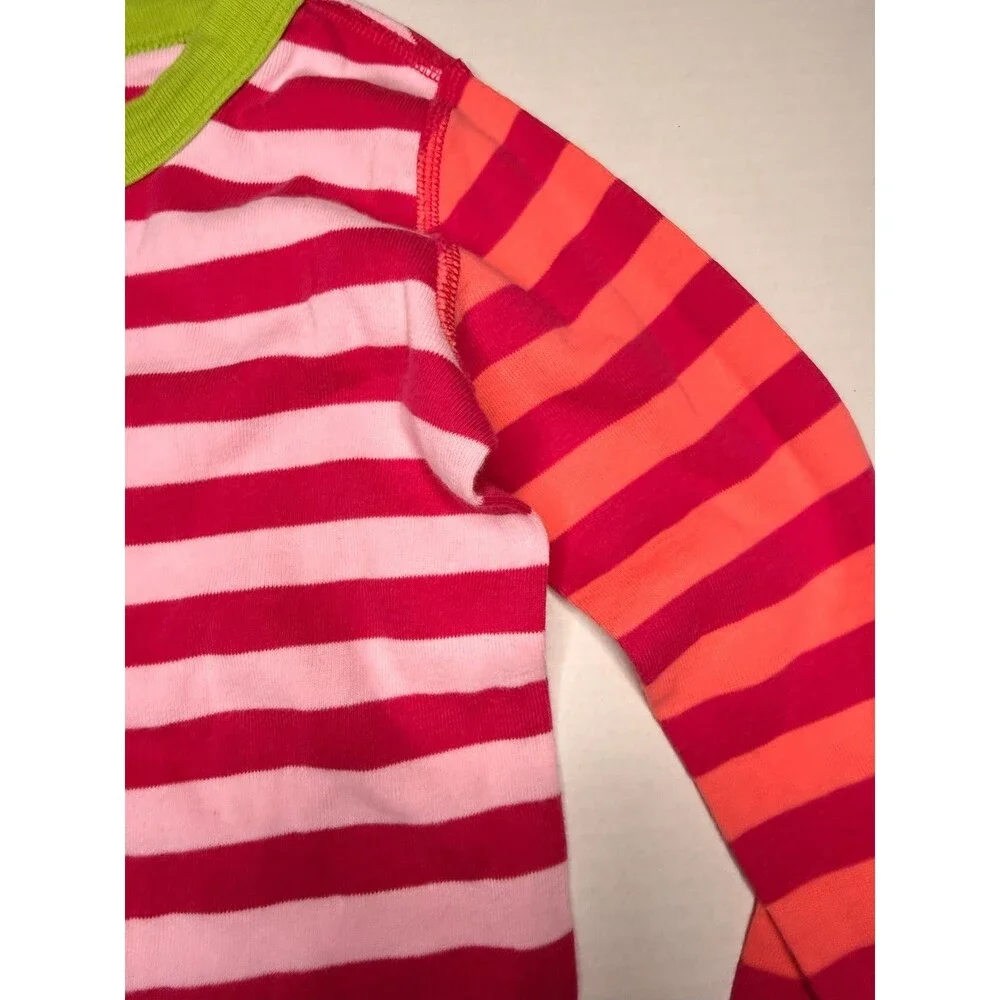 Hanna Andersson Long John Pajama Top • Girls 130 / US 8 • Pink Stripes 🍉